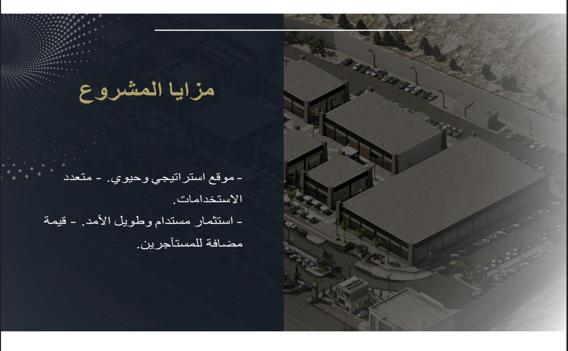 مزايا المشروع